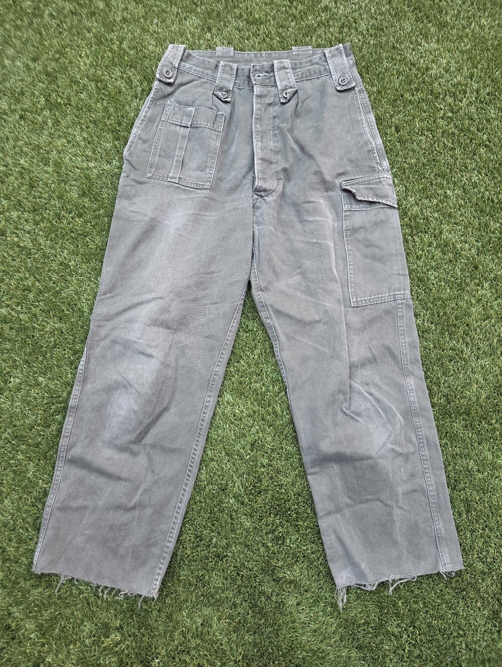 Army Green Vintage Fatigues Pants - Fits Size 26 Women's